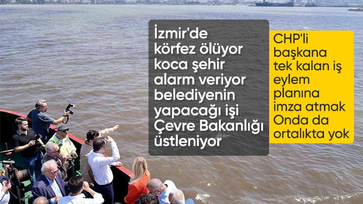 İzmir Körfezi’nin temizlenmesi için hazırlanan eylem planına Cemil Tugay imza atmadı