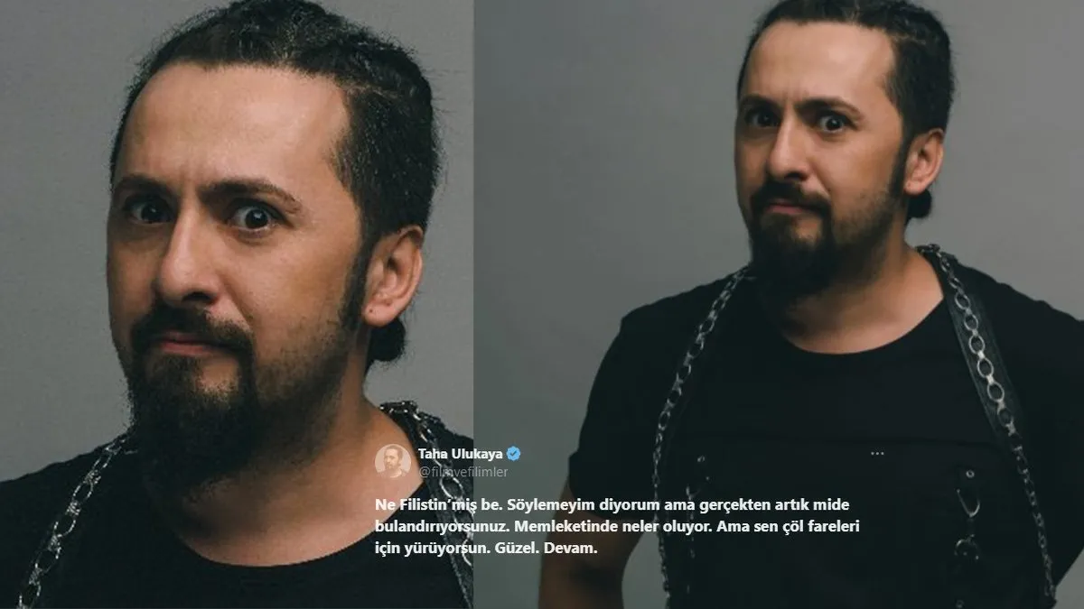 Oyuncu ve yönetmen Taha Ulukaya’dan küstah paylaşım: Gazze’ye destek yürüyüşüne katılanlara kin ve nefret kustu!