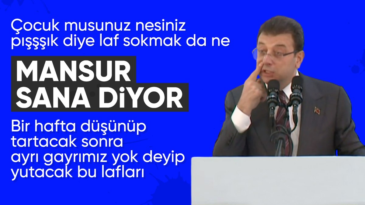 Ekrem İmamoğlu’ndan üstü kapalı gönderme: Ekrem’in yerine ben geçerim diyenlere ‘pışık’ derim